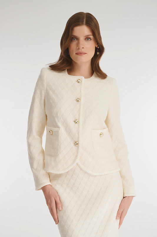 Фактурный жакет из смесового хлопка Бренд Caterina Leman