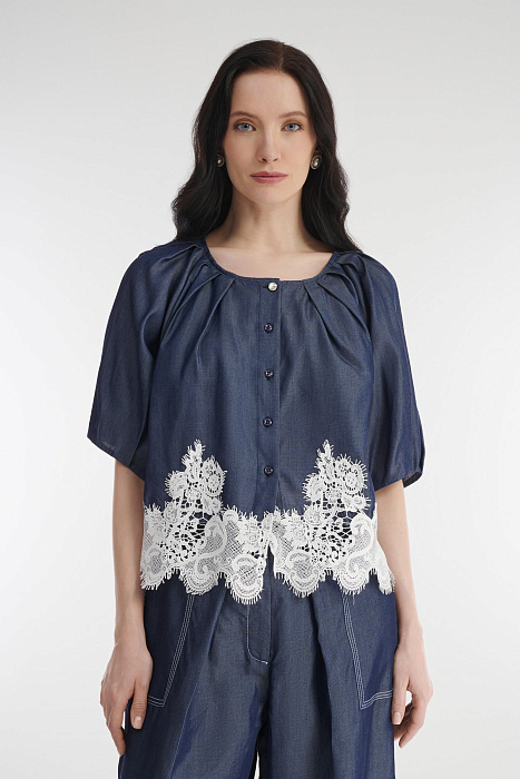 Блузка с кружевной отделкой Бренд Milva Mi