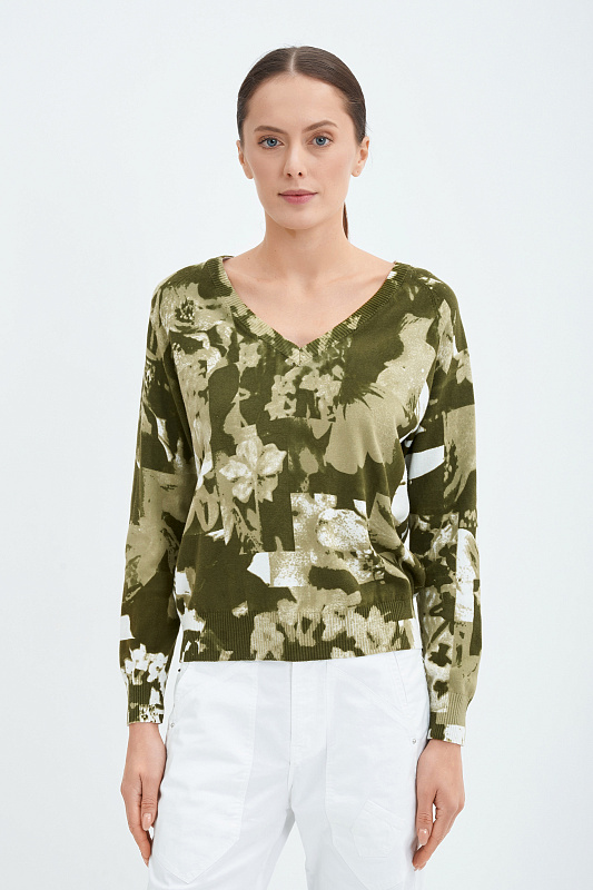 Джемпер с абстрактным принтом Бренд High