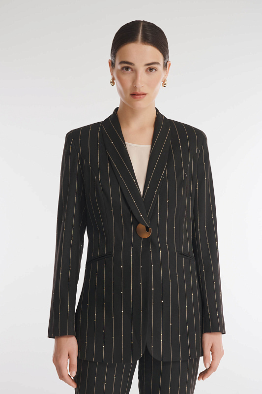 Пиджак в полоску с пайетками Бренд Caterina Leman