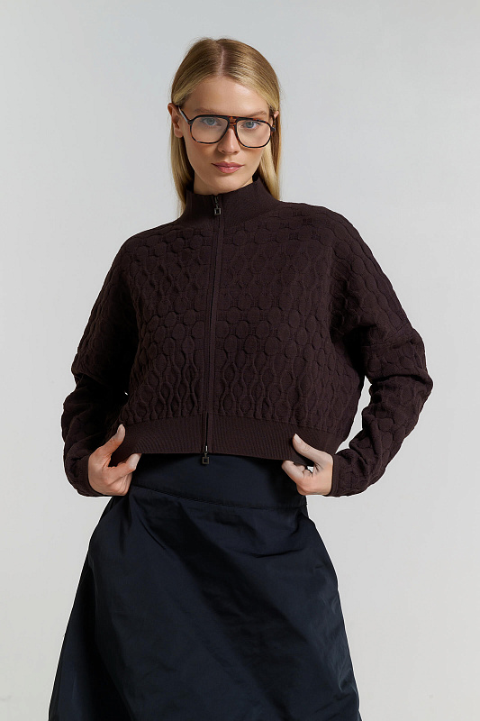 Кардиган с фактурным узором Бренд Sarah Pacini