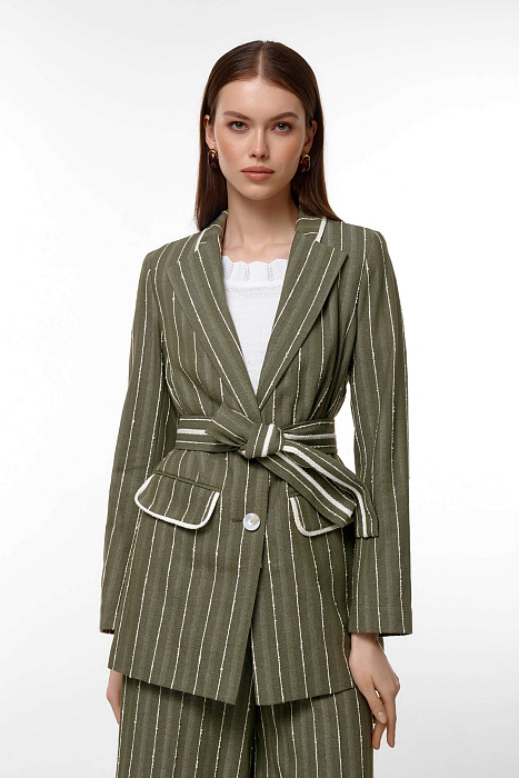 Приталенный жакет с поясом Бренд Caterina Leman