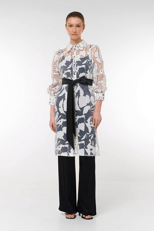 Платье с абстрактным принтом Бренд Caterina Leman