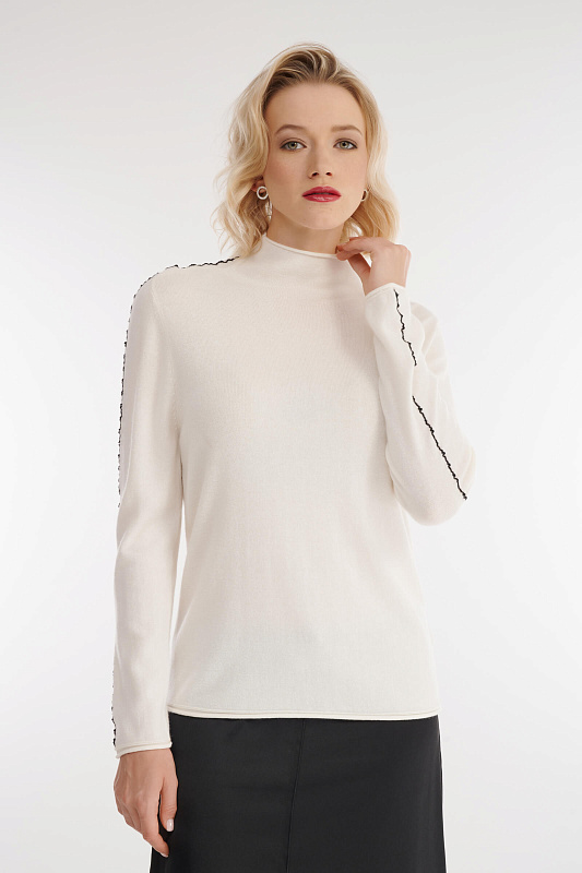 Тонкая водолазка с контрастной строчкой Бренд Diana Gallesi