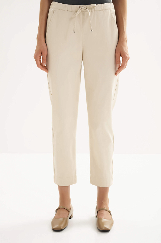 Зауженные хлопковые брюки на завязках Бренд MM