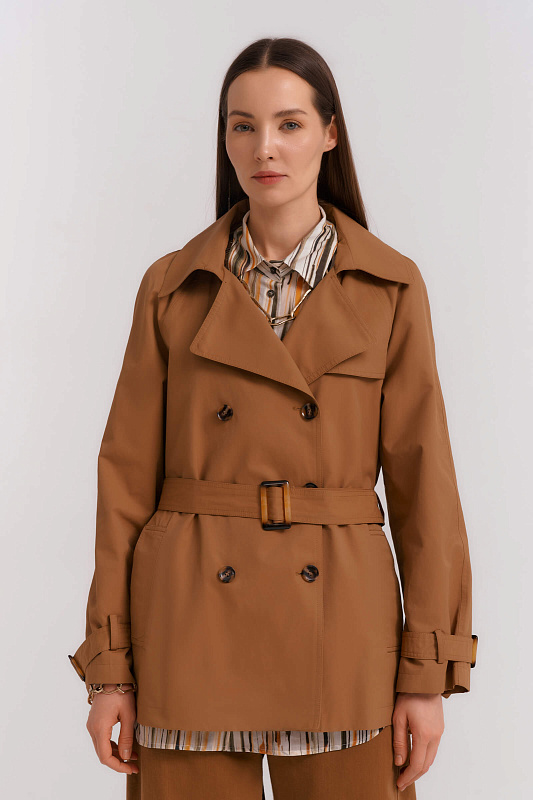 Двубортный плащ-тренч Бренд Diana Gallesi