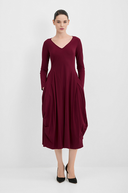 Платье миди с драпировкой Бренд High