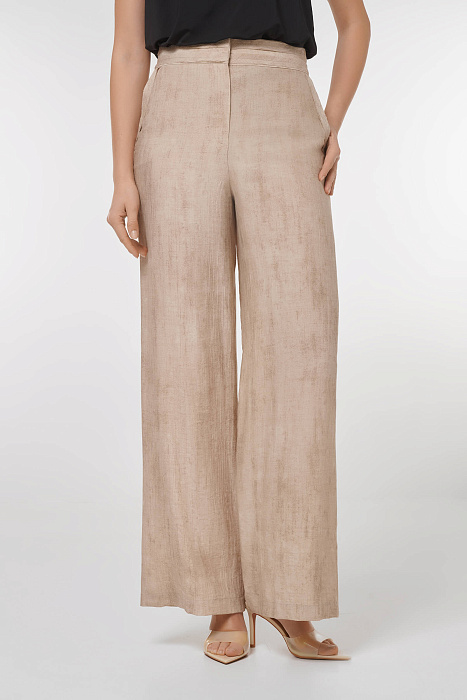 Широкие брюки с эффектом потертости Бренд Caterina Leman