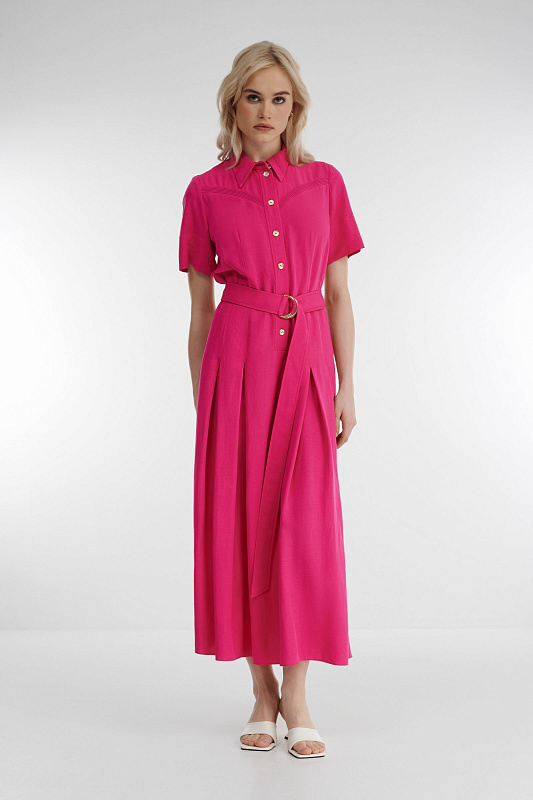 Платье-рубашка с поясом Бренд Caterina Leman