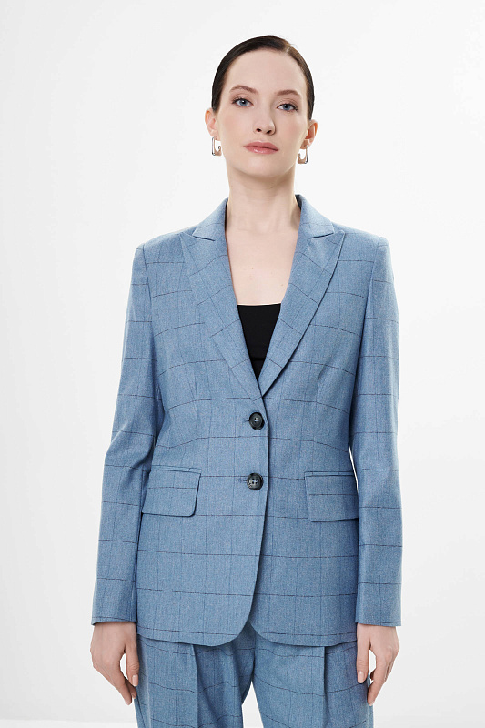 Однобортный пиджак с добавлением шерсти Бренд Diana Gallesi