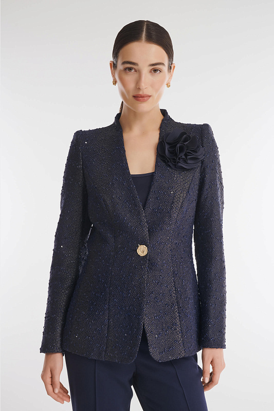 Фактурный жакет на пуговице Бренд Caterina Leman