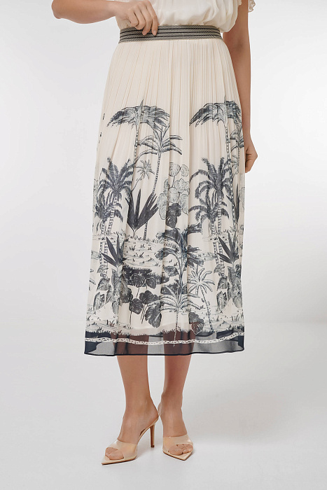 Юбка миди с растительным принтом Бренд Caterina Leman