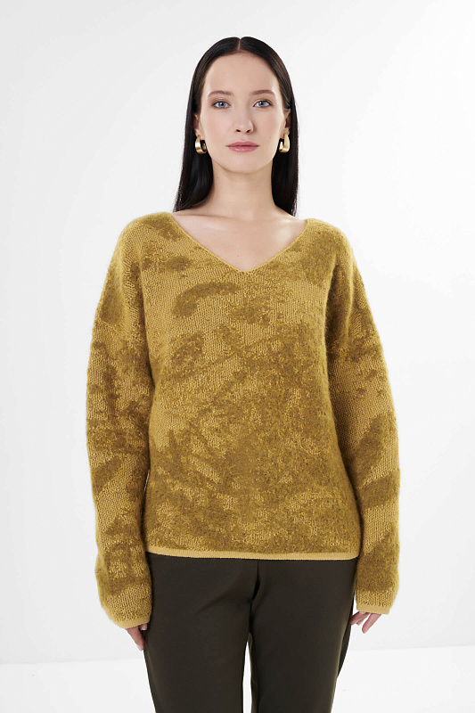 Пуловер с мохером и шерстью Бренд Sarah Pacini