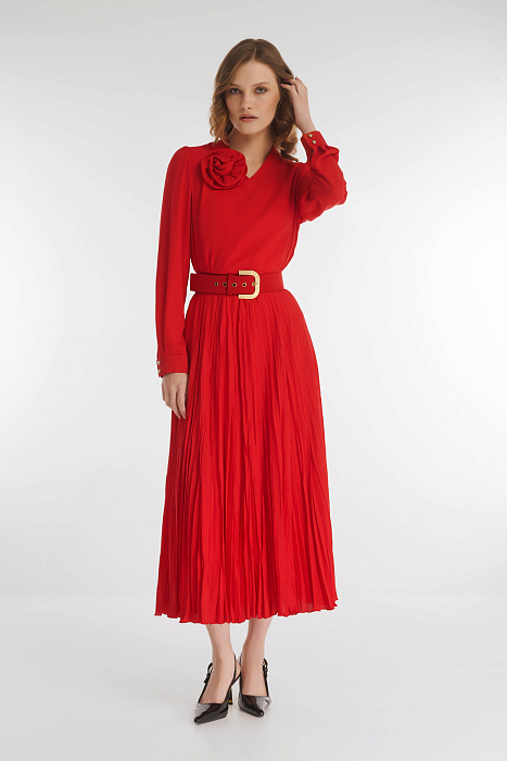 Платье из поливискозы с крэш эффектом Бренд Caterina Leman