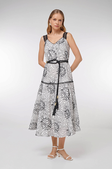 Платье миди с вышивкой Бренд Caterina Leman