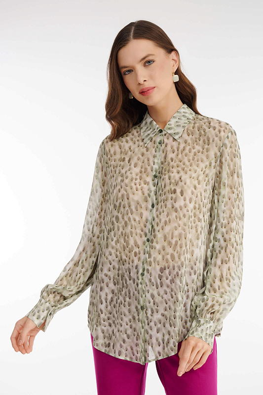 Легкая рубашка с принтом Бренд Diana Gallesi