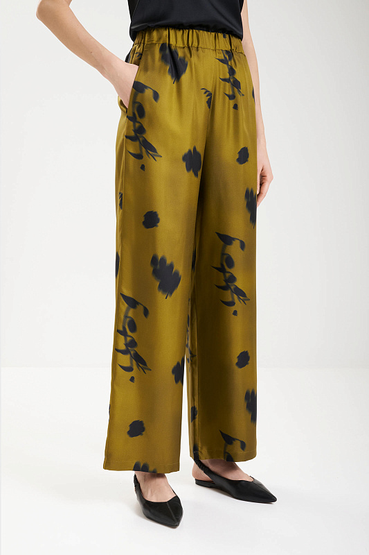 Шелковые брюки на резинке Бренд MM