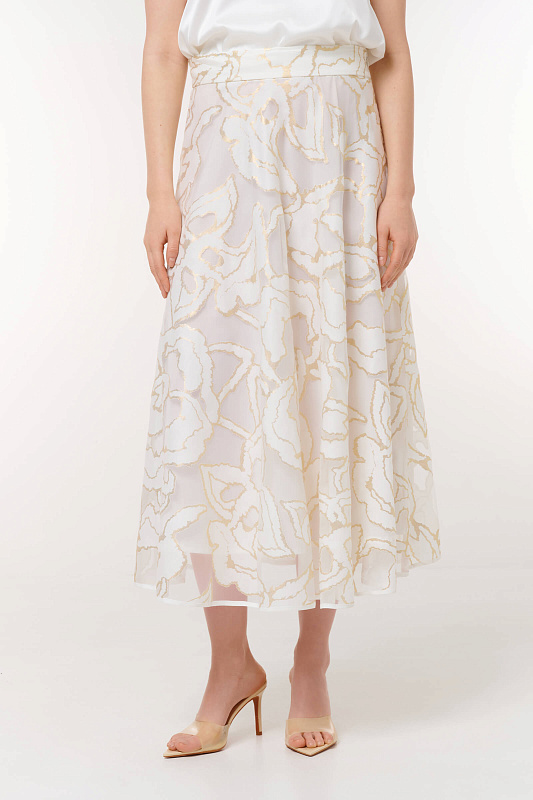 Юбка миди с абстрактным принтом Бренд Caterina Leman