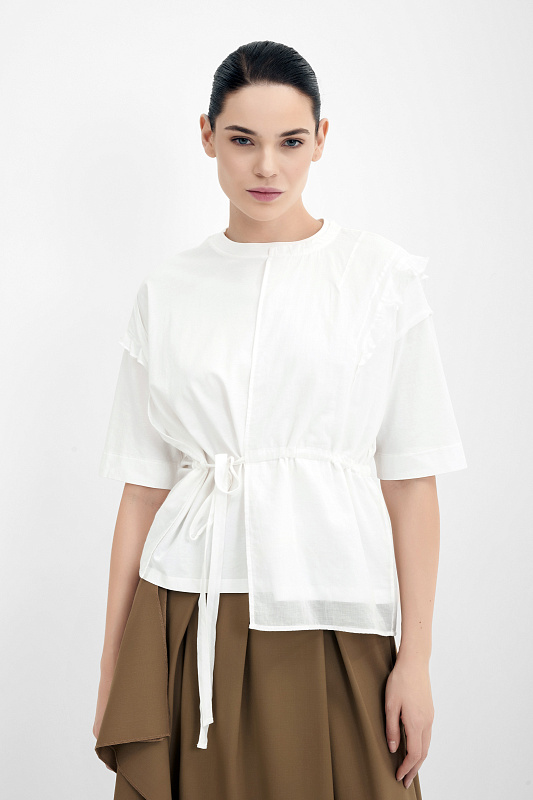 Асимметричная блуза на кулиске Бренд High