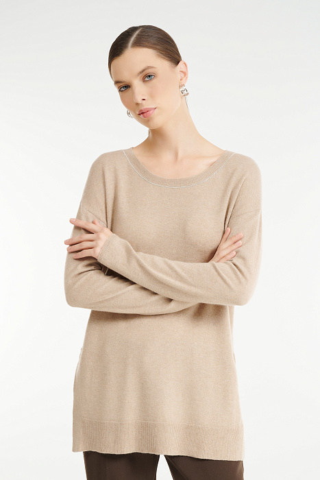 Удлиненный джемпер с боковыми разрезами Бренд Rocco Ragni