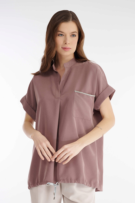 Блузка с воротником-стойкой Бренд Rocco Ragni