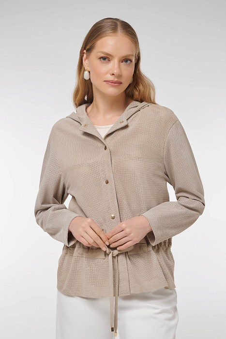 Куртка с перфорацией из натуральной кожи Бренд Caterina Leman