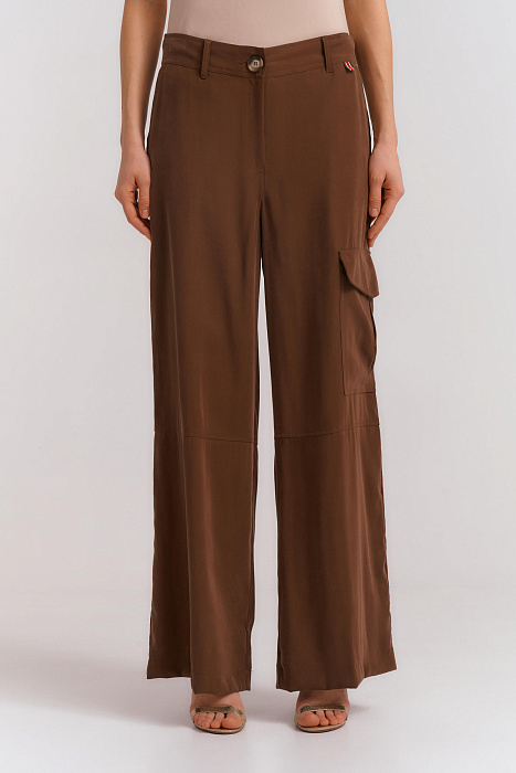 Широкие брюки с карманами Бренд Diana Gallesi