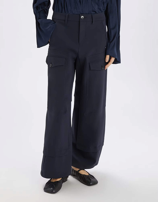 Широкие брюки-кюлоты с карманами Бренд High