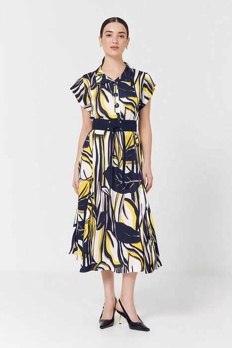 Платье с абстрактным принтом Бренд Caterina Leman