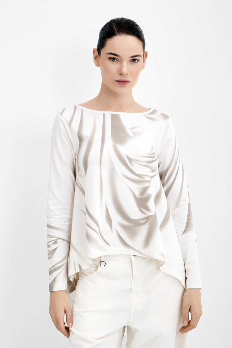 Лонгслив с асимметричным кроем Бренд High