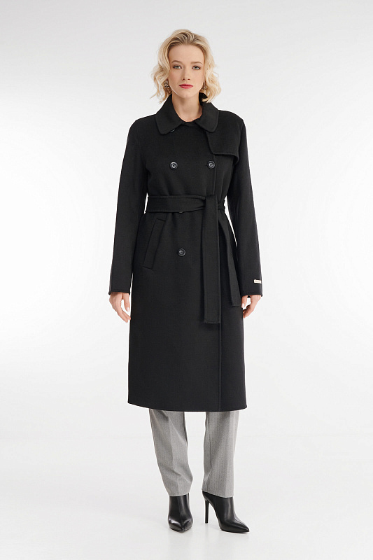 Двубортное пальто длины миди Бренд Diana Gallesi